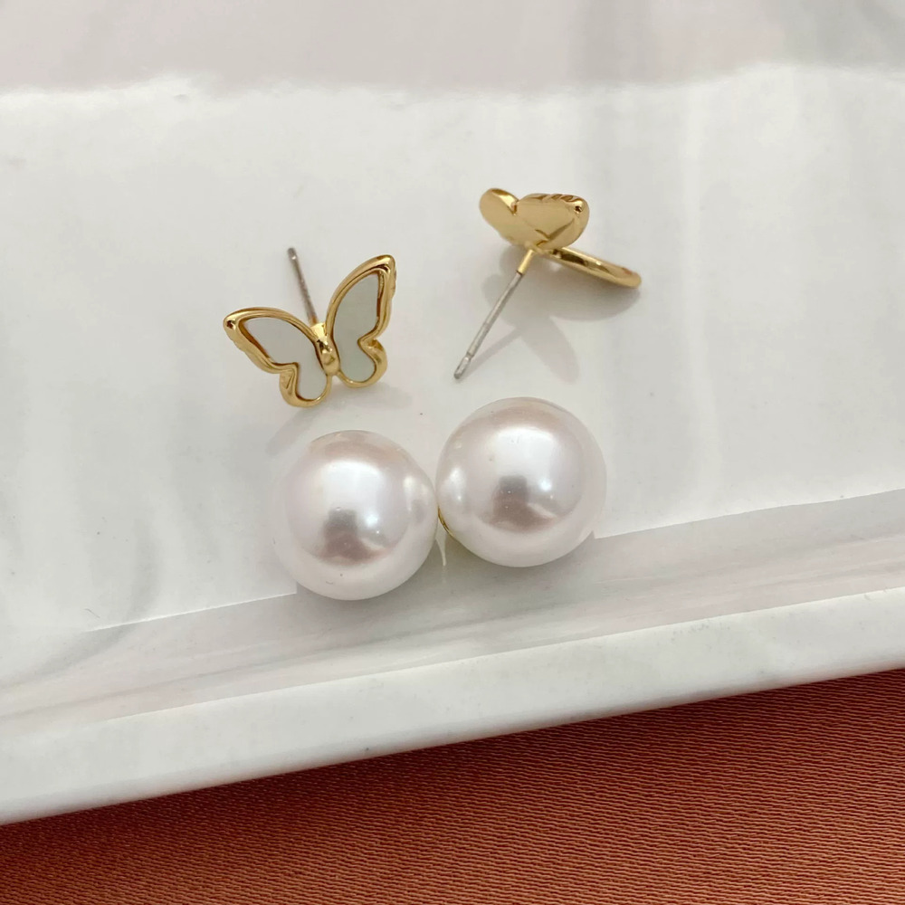 Kate SPADE Natural Shell Butterfly Earrings Metal - Picture 2 of 6
